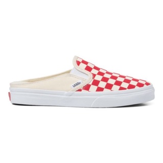 Vans รองเท้าผ้าใบ Classic Slip-On Mule Checkerboard | Red/Classic White ( VN0004KTTLF )