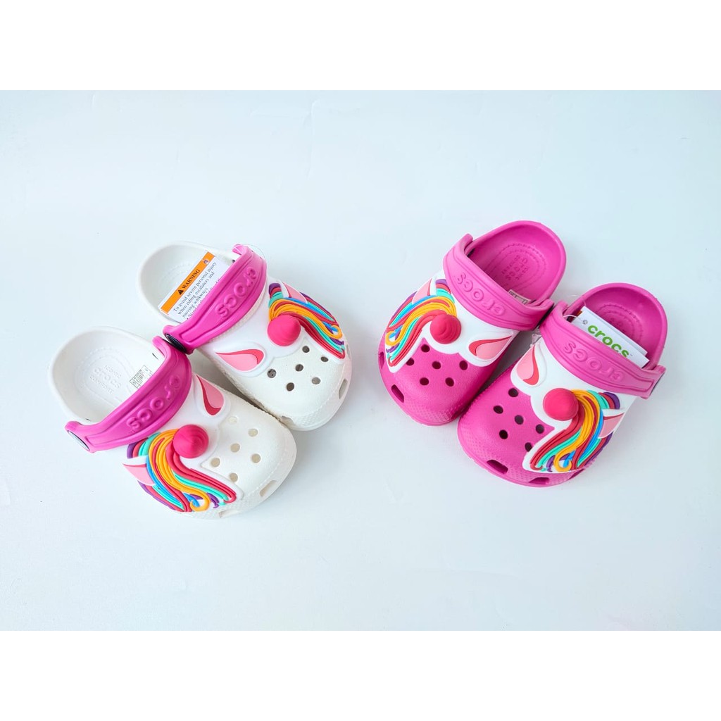 CROCS Crocs Unicorn Sandals CROCS Kids CROCS รองเท้าแตะเด็กผู้หญิง CROCS Unicorn Horn Clog