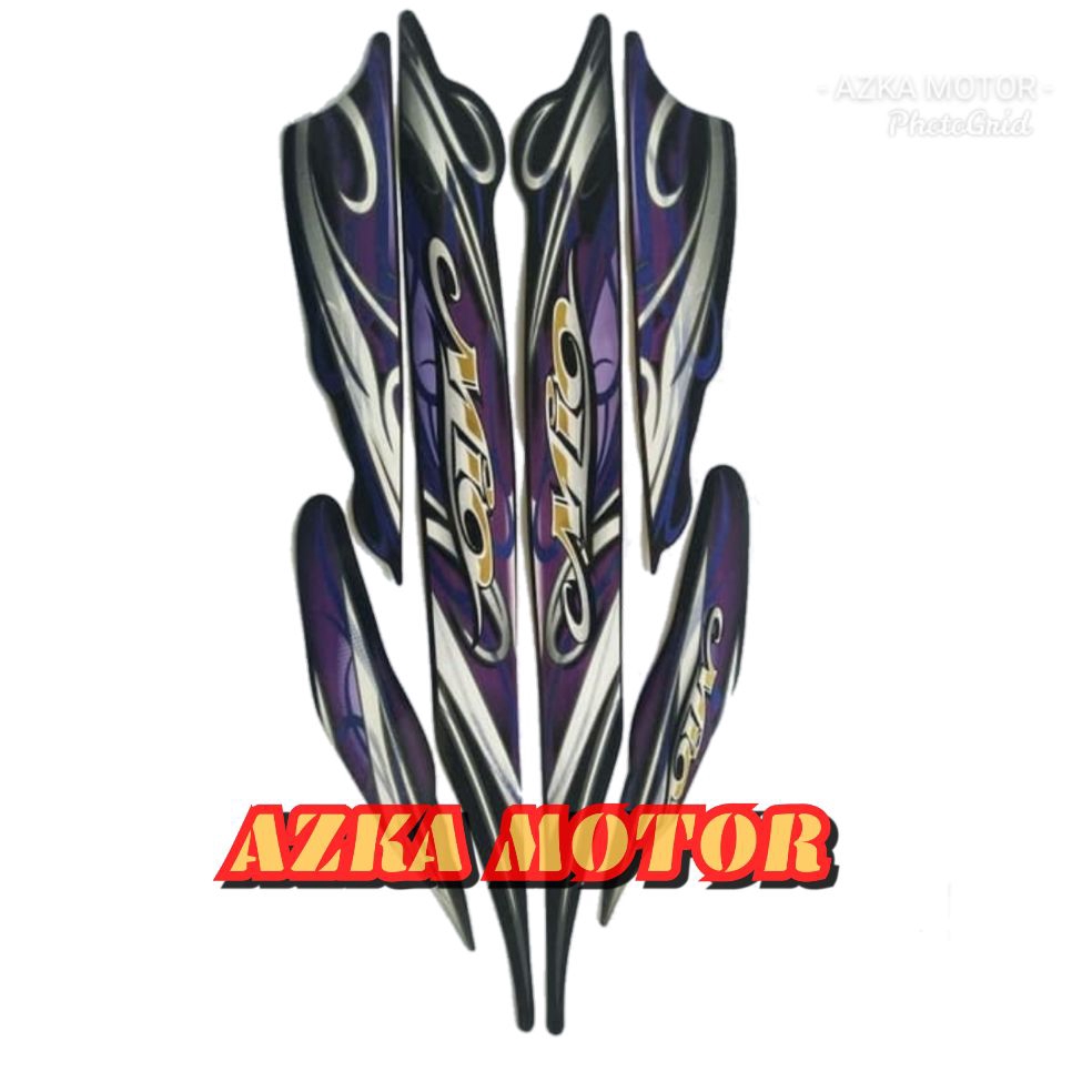 สติ๊กเกอร์ Yamaha Mio smile black violet 2010 Striping / แถบ / รายชื่อสติ๊กเกอร์