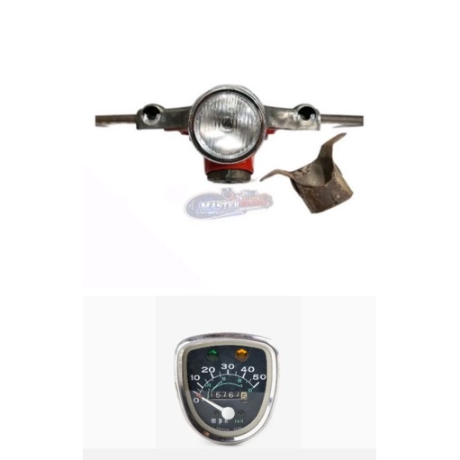 หัว Honda C50 เปลือกบนและล่าง พวงมาลัย Honda C50 ครบชุด.pres solo