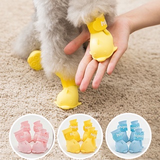 Dog Rain Boots Pomeranian Bichon Teddy Rain Shoes Pet Shoes Rainy Supplies 4pcs