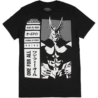 Lint9 {พร้อมส่ง เสื้อยืดแขนสั้นลําลอง ผ้าฝ้าย 100% พิมพ์ลาย My Hero Academia No 1 Hero All Might พลัสไซซ์ ไซซ์ XS-6XL สํ