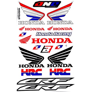 CRF stickers HONDA (สีดำ)สติกเกอร์ รถมอเตอร์ไซค์ บิ๊กไบค์ รถยนต์ สติกเกอร์หมวก เนื้อPVC เคลือบเงา กันน้ำ กันแดด คุณภาพดี