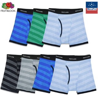 Fruit of the Loom® Boys Tag Free Cotton Boxer Briefs กางเกงในเด็กผู้ชายผ้าฝ้าย ทรงบ็อกเซอร์บรี๊ฟ ไม่สามารถเลือกสีได้