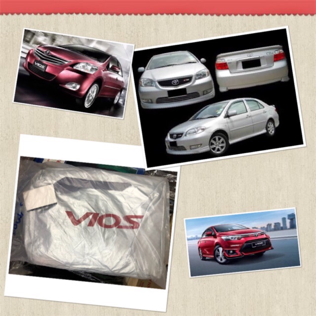 ผ้าคลุมรถ เก๋ง Toyota Vios ปี 2003 - 2025 ผ้าคลุมรถตรงรุ่น เข้ารูป