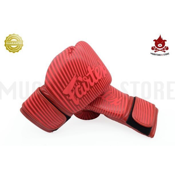 นวมชกมวย นวมหนังเทียม Fairtex Micro-Fiber Boxing Gloves - BGV 14 R Minimalism Art   นวมต่อยมวย สีแดง