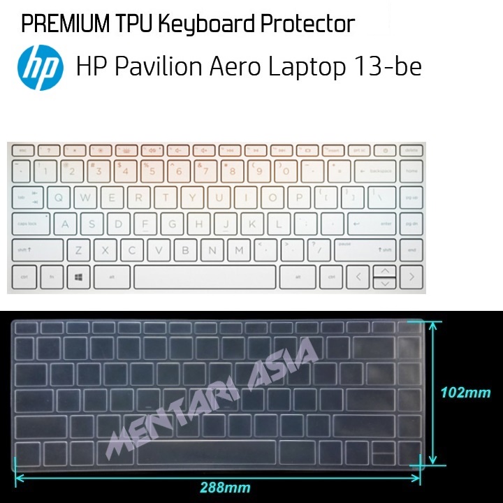 ฟิล์มกันรอยคีย์บอร์ด HP Pavilion AERO 13be - TPU ระดับพรีเมียม