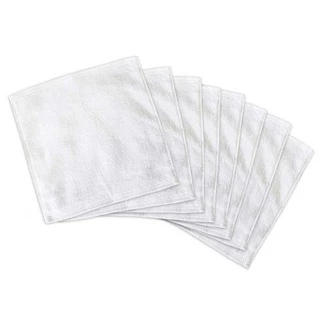 ผ้าขนหนูขนาดเช็ดหน้า 12×12นิ้ว สีขาว Cotton100%