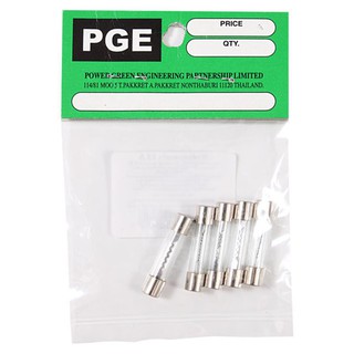 fuse GLASS TUBE FUSE PGE 15A 5EA Circuit breaker Electrical work ฟิวส์ ฟิวส์หลอดแก้ว PGE 15A 5ชิ้น เบรกเกอร์ ตู้ไฟ งานระ