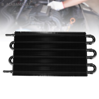 ALABAMAR 6 Row Transmission Engine Oil Cooler Kit Universal Aluminum Remote Cooling Radiator