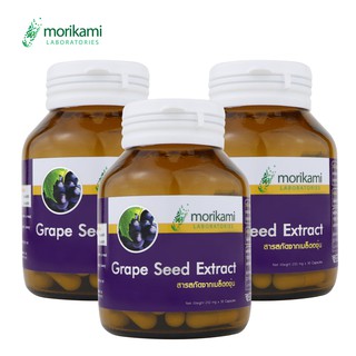 [แพ็ค 3 ขวด สุดคุ้ม] สารสกัดจากเมล็ดองุ่น Grape Seed Extract เกรปซีด เกรฟซีด โมริคามิ ลาบอราทอรีส์ morikami LABORATORIES