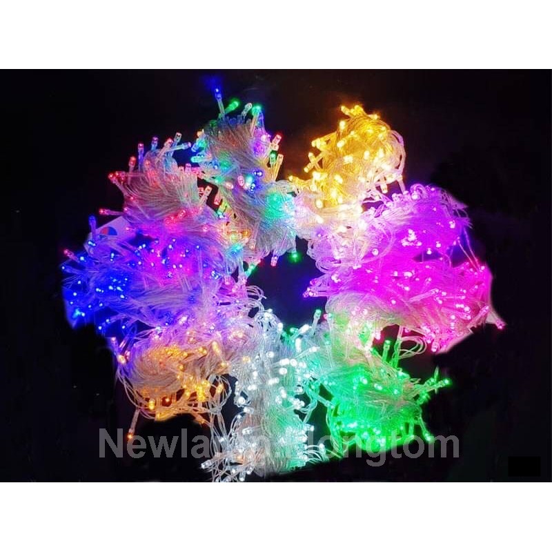 [9.15 เก็บโค้ดส่งฟรีหน้าร้าน]ไฟประดับLED 100 ดวง ยาว8.5 เมตร ปรับจังหวะกระพริบได้ 8 แบบ เหมาะสำหรับตกแต่งสถานที่ มี9สี ราคา ถูกที่สุด ดีลบีเคเค
