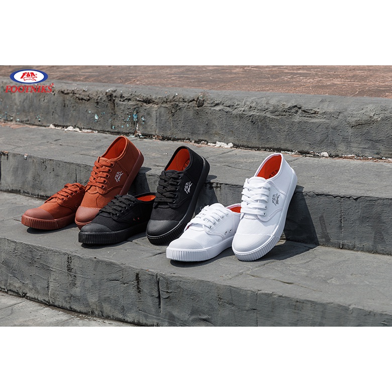 รองเท้านักเรียน Footniks รุ่น F205   รองเท้าผ้าใบนักเรียนแบบผูกเชือก เบอร์ 31-45