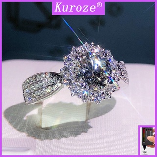 [Gra] แหวนแฟชั่น Moissanite สวยหรูสําหรับสตรี