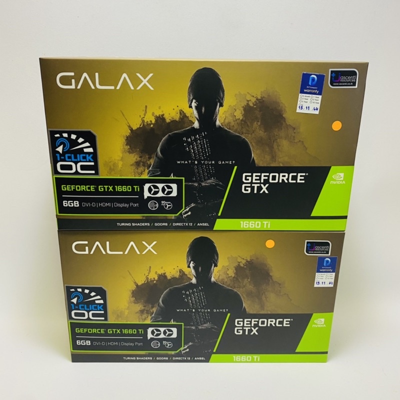 การ์ดจอ GTX 1660ti Galax 6GB มือหนึ่งประกันศูนย์ไทย 3ปี