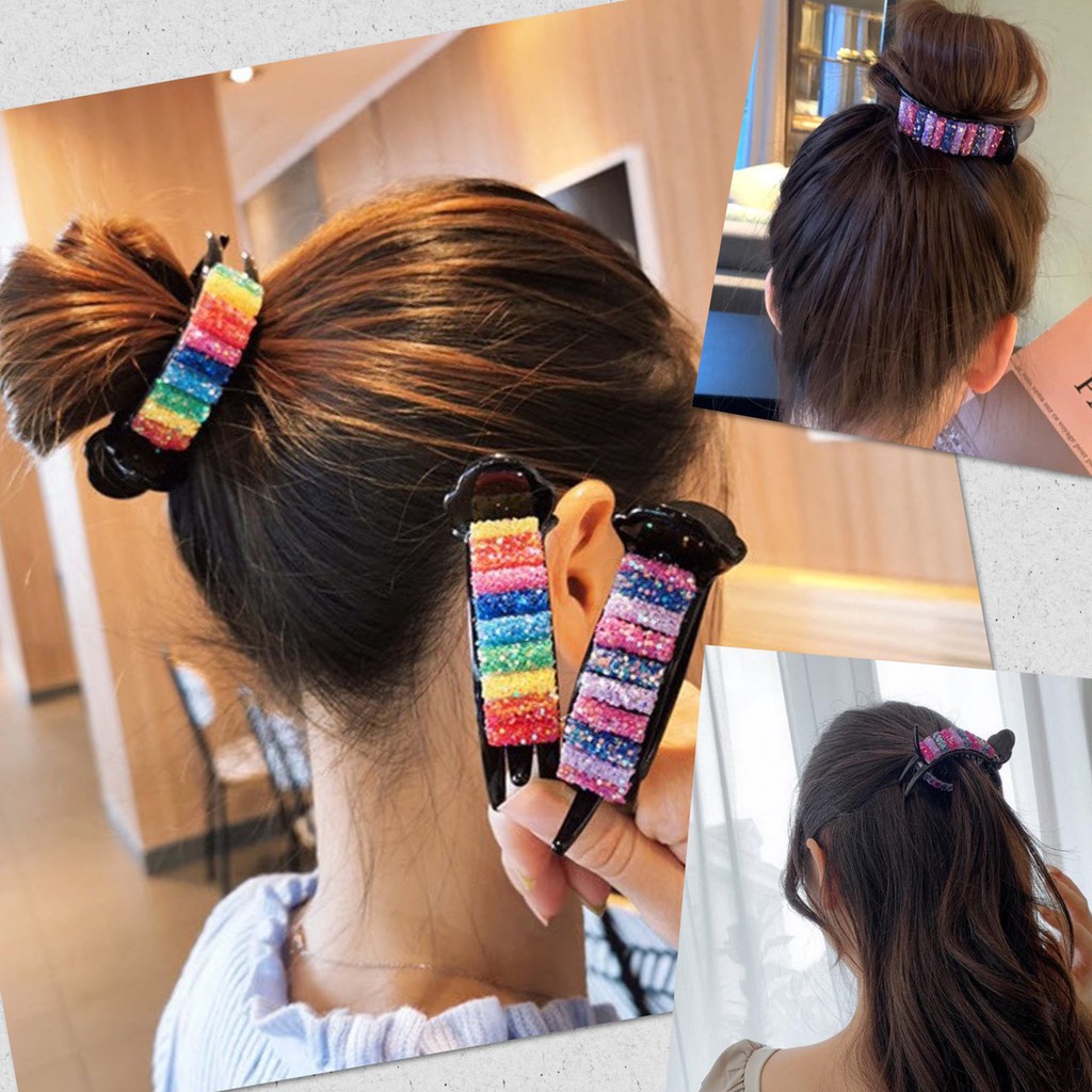 กิ๊บหนีบผม สีรุ้ง กิ๊บติดผม  ที่หนีบผม แฟชั่น งานดีพรีเมี่ยม - รูปที่ 4