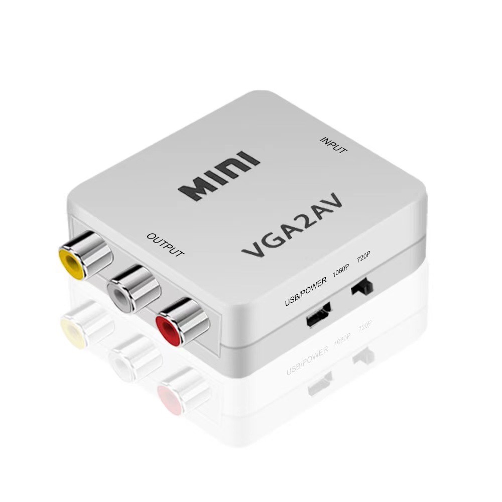 1080P Mini VGA TO AV Rca ตัวแปลง Vga2Av / Cvbs + Hdtv Pc
