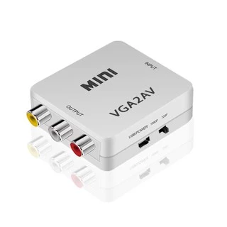 1080P Mini VGA TO AV Rca ตัวแปลง AV TO VGA / Cvbs + Hdtv Pc