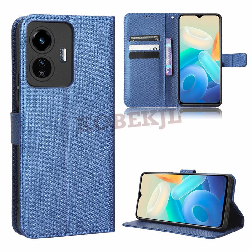 Vivo Y77 Y76 Y55 Y21T Y15A Y01 VivoY77 Flip Diamond PU Leather Wallet Card Slot Phone Cover Vivo Y 7