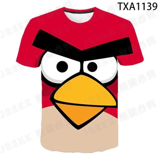 angry bird shirt kids  3d Print Casual Short Sleeve Tshirt girl Tops Casual O-neck boy child Cool ​Tops tees