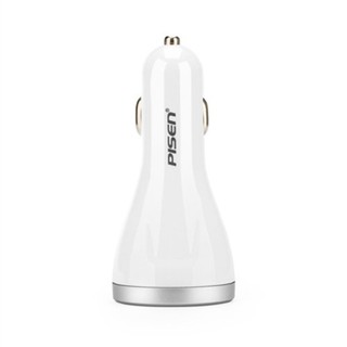 Pisen 3 USB car charger (white)