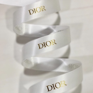 ‼️ริบบิ้นดิออร์แท้ Dior Ribbon ขาวทอง กว้าง 2 ซม‼️ไม่รวมถุง