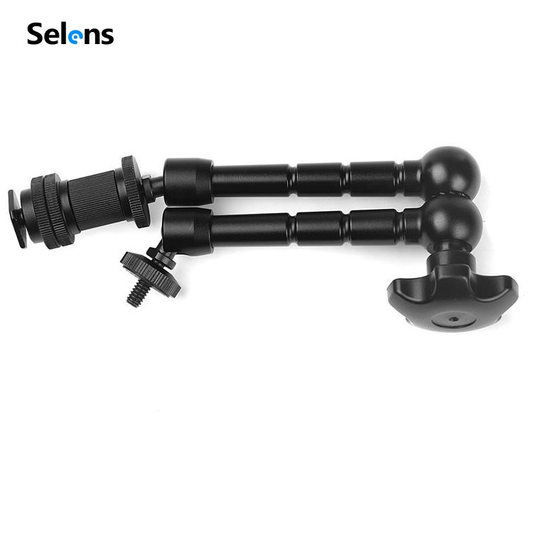 Selens 11นิ้วอย่างชัดเจนแขนเมจิก + ซูเปอร์หนีบปูคีมคลิปสำหรับกล้อง 11inch Articulating Magic Arm + Super Clamp Crab Plier Clip