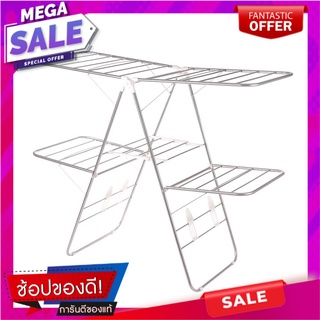 ราวพาดผ้ามีปีก2ชั้น 137x60x112 cm PLIM ราวตากผ้า TOWEL RACK 2TIER FOLDABLE 137x60x112cm PLIM อุปกรณ์ตากผ้า