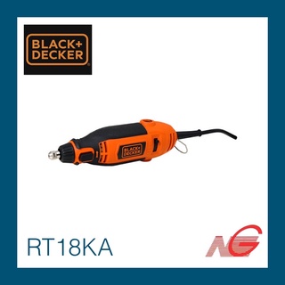 เครื่องเจียรตรง 1/8" BLACK&amp;DECKER รุ่น RT18KA อุปกรณ์เสริม 114 ชิ้น