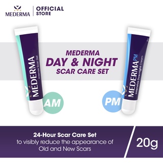 Mederma มีเดอม่า เซ็ตผลิตภัณฑ์ดูแลรอยแผลเป็นกลางวันและกลางคืน (Intense Scar Gel 20g. + PM Overnight Cream 20g.) ช่วยบำรุ