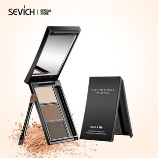 Sevich ที่เขียนคิ้ว แบบฝุ่น 3 สี พร้อมแปรงเขียนคิ้ว ติดทนนาน 6 กรัม