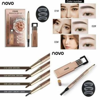 #NOVOFASHIONBROW #โนโว#ดินสอเขียนคิ้ว #แบบหมุน มีแปรงปัดคิ้วในตัว