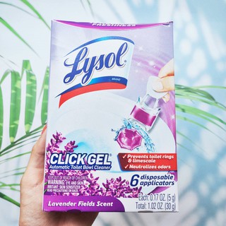 Click Gel Automatic Toilet Bowl Cleaner Lavender Fresh Scent 6 disposable applicators (Lysol®)