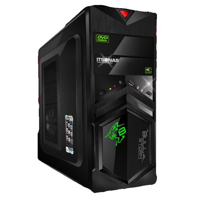 ATX Case (NP) ITSONAS Bullstorm (Black/Green)