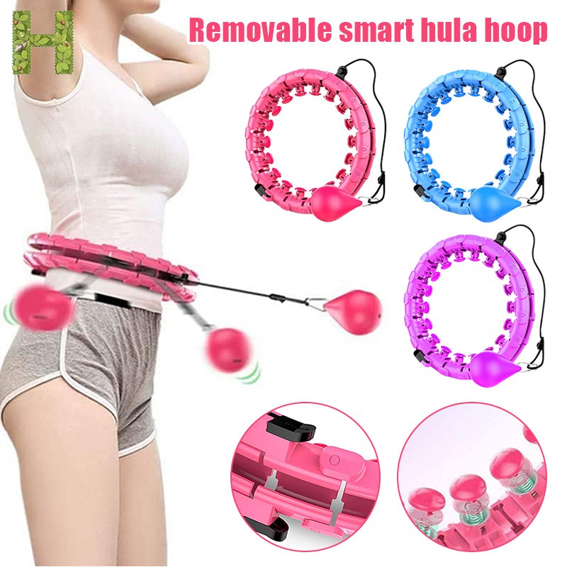 24 Sections Detachable Smart Fitness Hula Hoop Adjustable Sports Ring ...