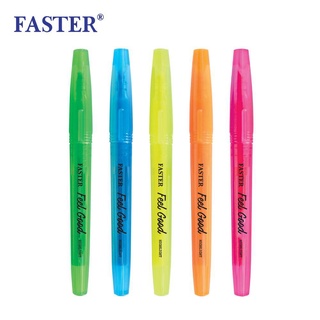 ปากกาไฮไลท์ FASTER (ฟาสเตอร์) ปากกาเน้นข้อความ สีสดใส ฟีลกู๊ด ไฮไลท์ HT828 (1ด้าม) พร้อมส่ง