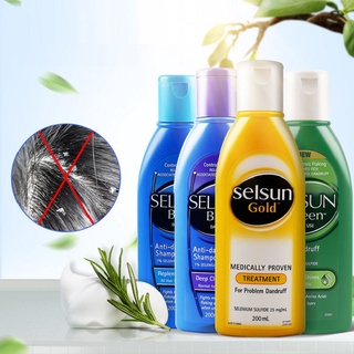 ของแท้100% SELSUN 2.5% selenium sulfide non-silicone oil, powerful anti-dandruff and oil control anti-itch shampoo