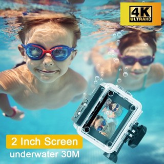 กล้องติดหมวกกันน็อคกันน้ำ Sport Cam 4K UHD with WIFI (Sports / Action Camera) กันน้ำ 30m