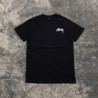 STUSSY เสื้อยืดพิมพ์ลายโลโก้กระจกคุณภาพสูงคุณภาพสูงสําหรับผู้หญิง