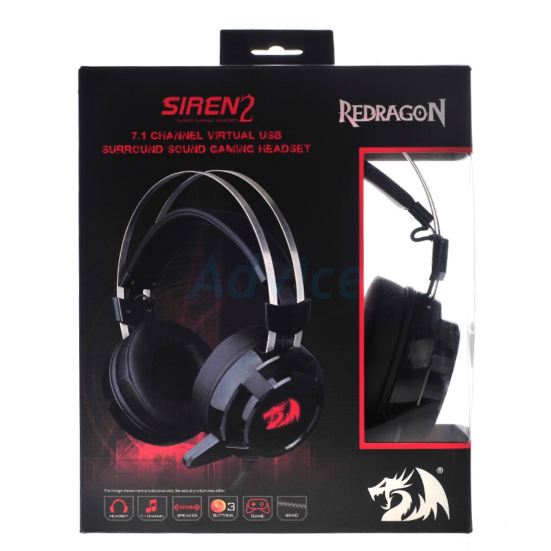 HEADSET (7.1) REDRAGON H301 Siren2 (Black)