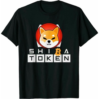 เสื้อยืด ผ้าฝ้าย 100% พิมพ์ลายโลมา Shiba Inu Token Crypto เหมาะกับฤดูร้อน สําหรับผู้ชายS-5XL