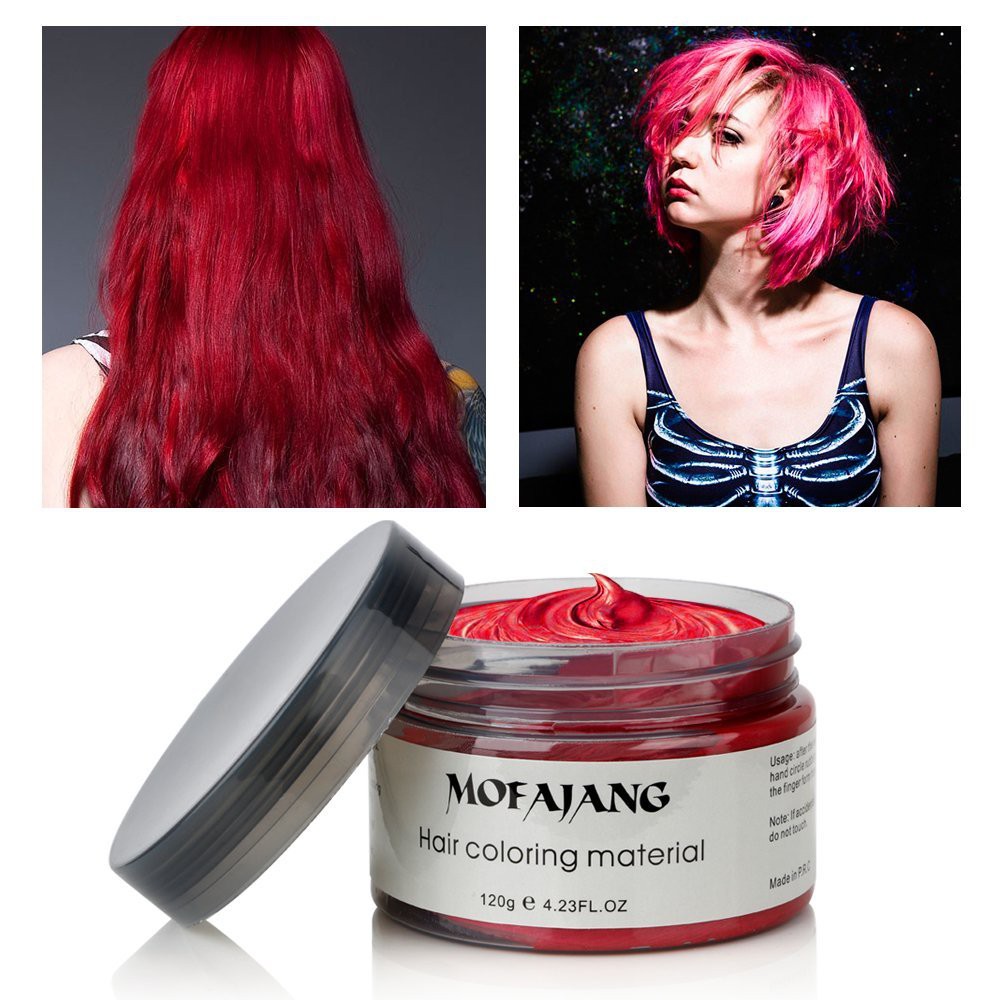 Mofajang 7 colors Disposable hair Color Wax Dye one-time molding paste  Sliver Grandma Green Hair Dye Wax Mud Cream sLNr | Shopee Thailand