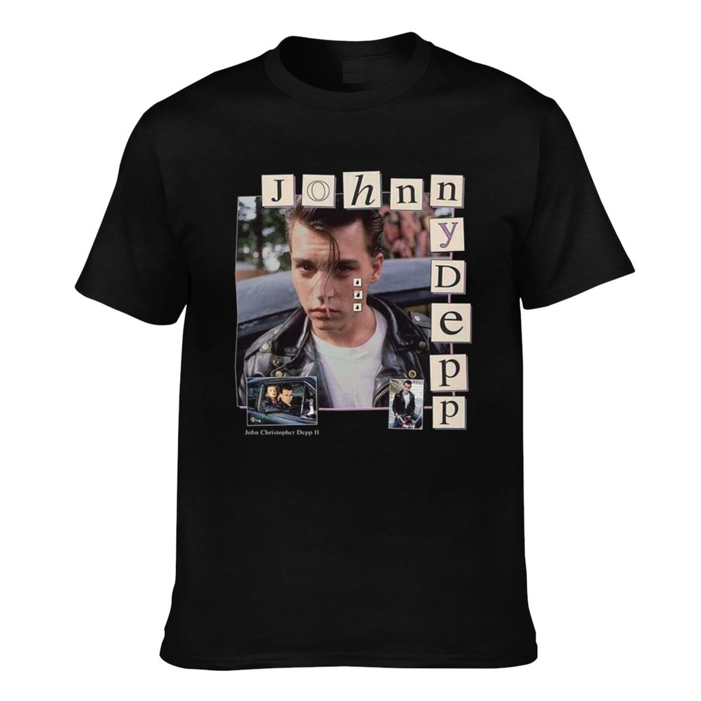 เสื้อยืดแขนสั้นผู้ชาย Johnny Depp Homage