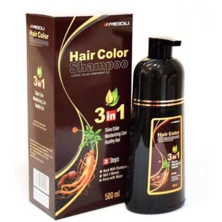 แชมพูเปลี่ยนสีผมสมุนไพร Meidu hair dye Shampoo แชมพูเปลี่ยนสีผมสารสกัดธรรมชาติ แชมพูเปลี่ยนสีผม แชมพูเปลี่ยนสีผมปิดผมขาว