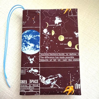 ปกผ้าขนาด 8นิ้ว เนื้อคอตต้อน ลาย Space2 KoyHandmade