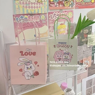 ถุงกระดาษน่ารัก ถุงกระดาษหูหิ้ว พร้อมส่ง