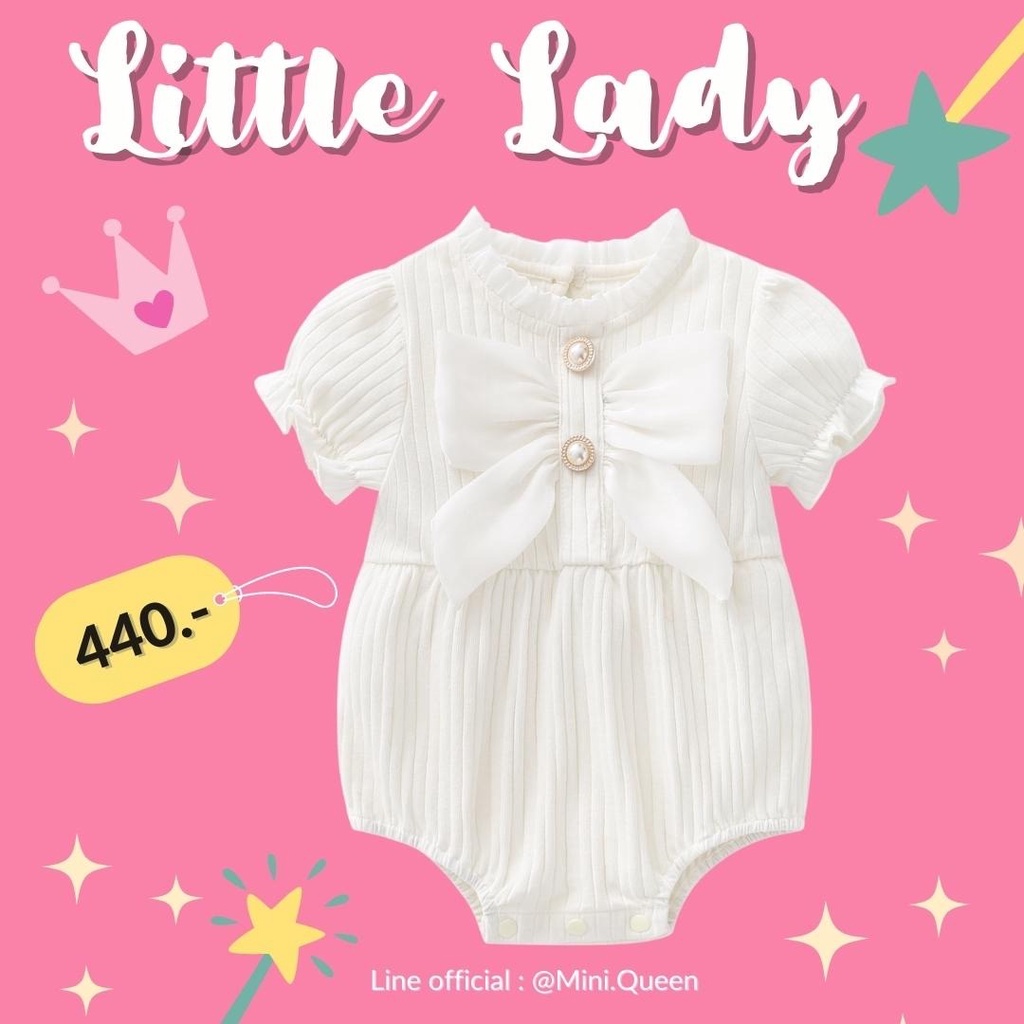 ชุดบอดี้สูทเด็กอ่อน เสื้อผ้าเด็กอ่อน MiniQueen รุ่น Polkadot Bodysuit (BDS00230)