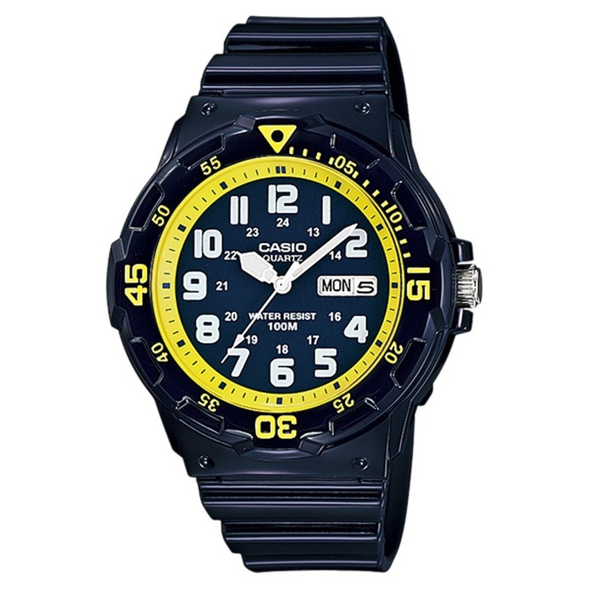 Casio นาฬิกาผู้ชาย รุ่น MRW-200HC-2BVDF - สีน้ำเงิน/เหลือง