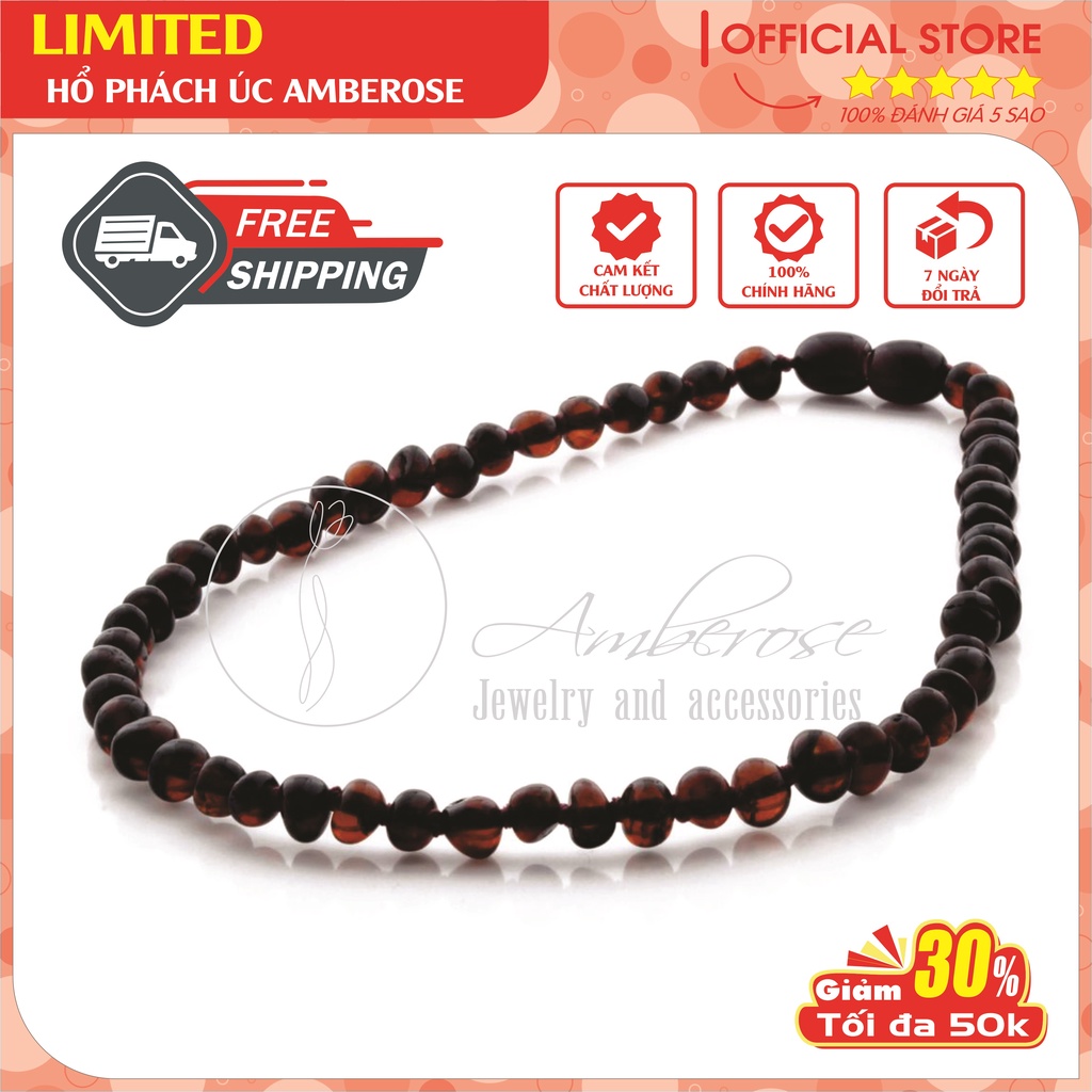 สร้อยคอสีเหลืองอําพันออสเตรเลียสําหรับเด็ก 0 - 10 ปี VCAB1MCR