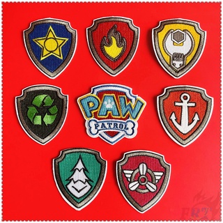 ✿ แผ่นรีดติดเสื้อ ลายการ์ตูน Paw Patrol ✿ แผ่นแพทช์ ปักลายอุ้งเท้า Diy สําหรับติดตกแต่งเสื้อผ้า 1 ชิ้น